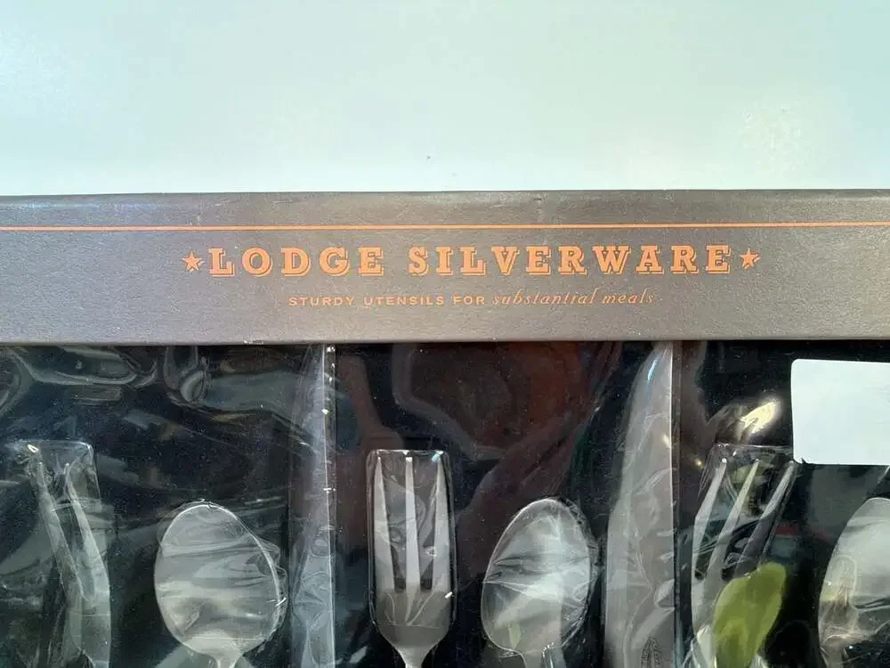 NIB Teton Grill Co Lodge Silverware 12‎ Pc Set Fishing Lure Handle Cabin Vintage